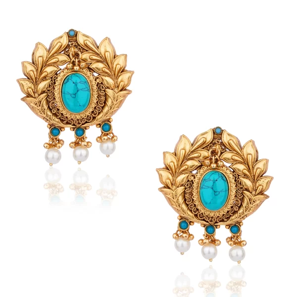 TORQUISE FINISH EARRING TOPS