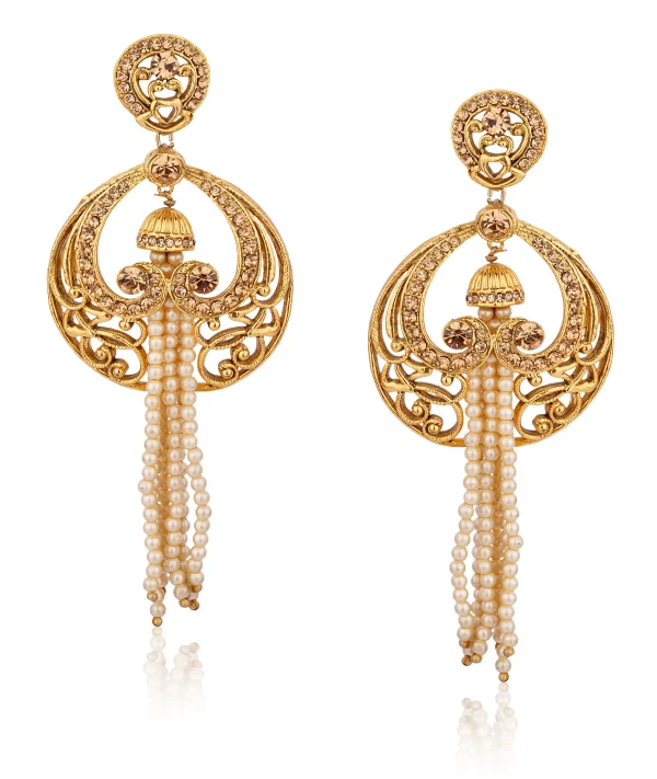 CHANDBALI WITH PEARLS