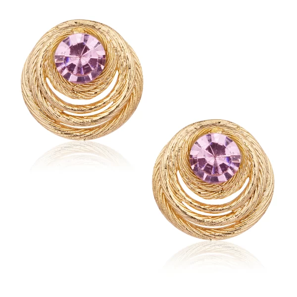 ROSE GOLD STONE EARRINGS