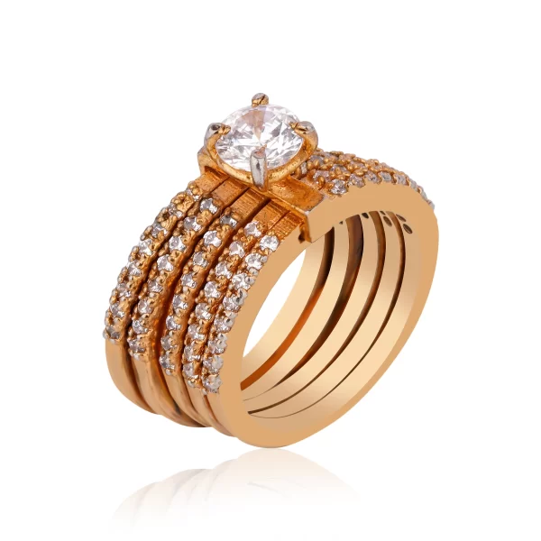 Solitaire Statement ring