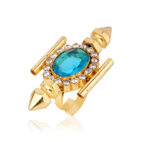 BLUE oval king ring