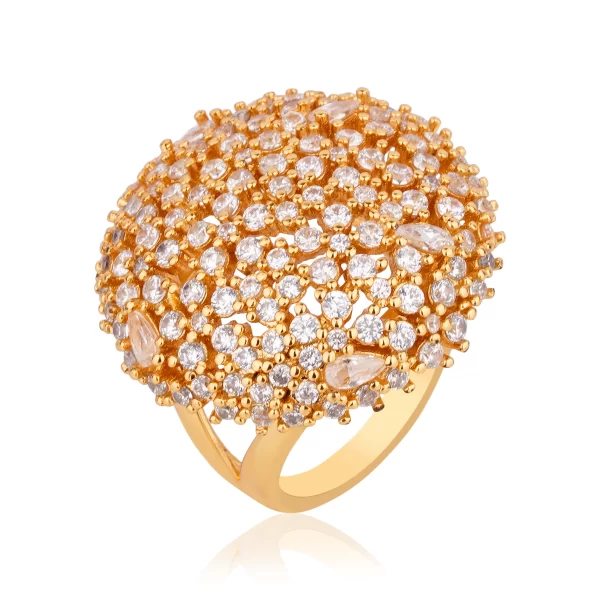 Statement crescent ring