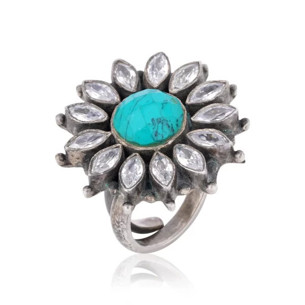 FIROZI FLOWER RING
