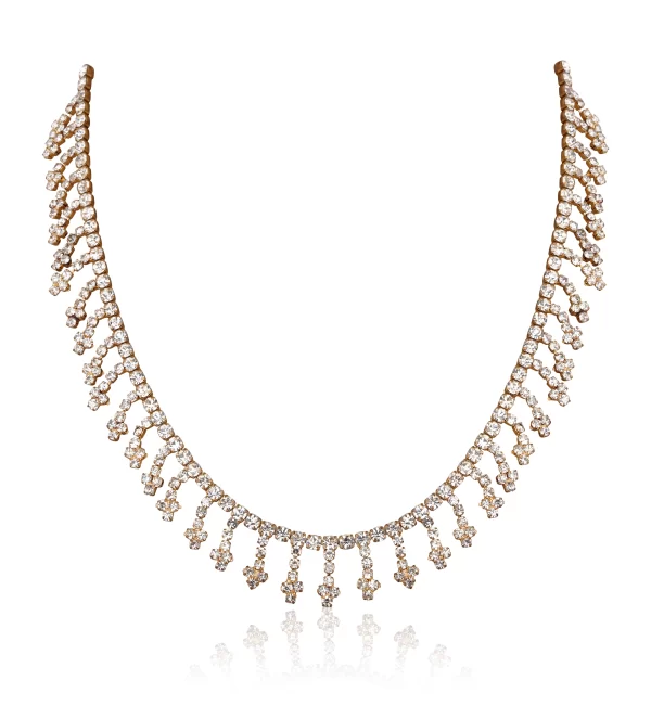 SIMPLE DIAMOND FRILL NECKLACE