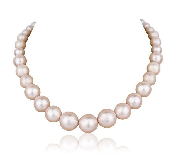 LIGHT WEIGHT IMITATION PEARL MALA WITH DIAMOND LOCK