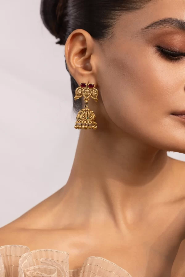 Temple earrings jhumkas