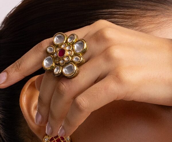 Rajputi polki ring