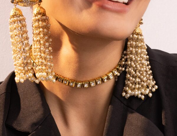 ONE LINE POLKI NECKLACE
